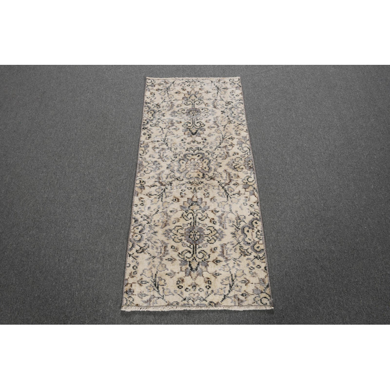 Traditional Handcrafted Vintage Turkish Runner Rug with Intricate Patterns and Rich Colors