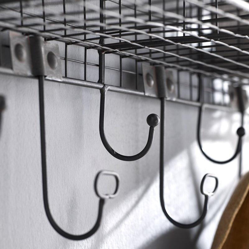 Outen Wall Wall Mounted Coat Rack, Dark Brown