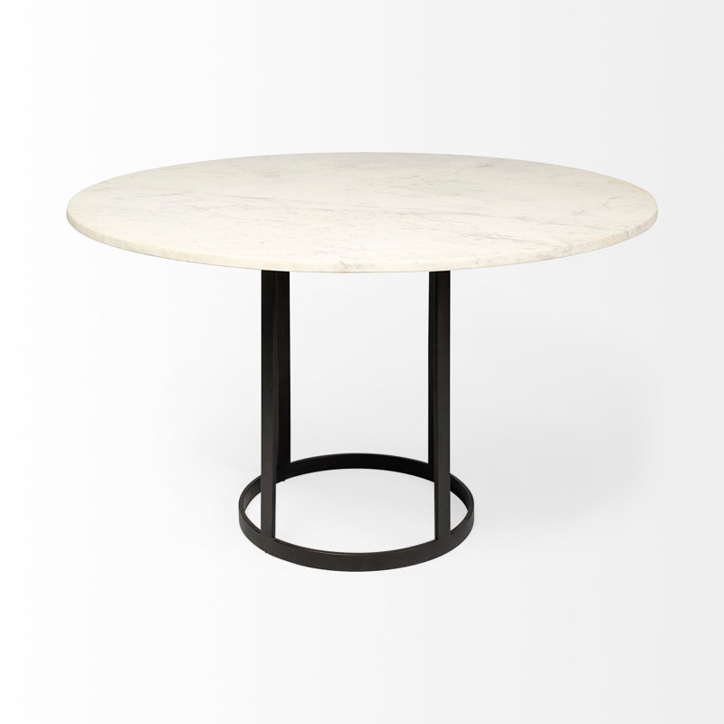 Table de salle à manger Wainwright, Noir, 48 po x 48 po, Hauteur standard (hauteur de 30 po)