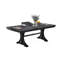 Table rectangulaire de salle à manger en bois de couleur gris anthracite classique