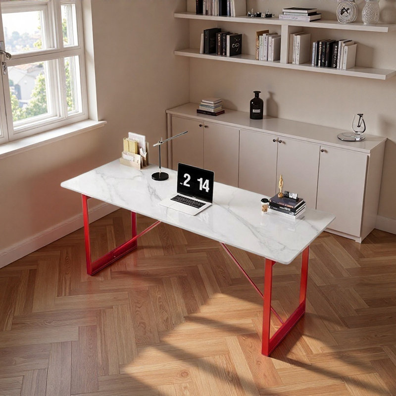 Bureau d'écriture Modern Light, H 29,52 po x l 55,11 po x P 23,62 po, Rouge