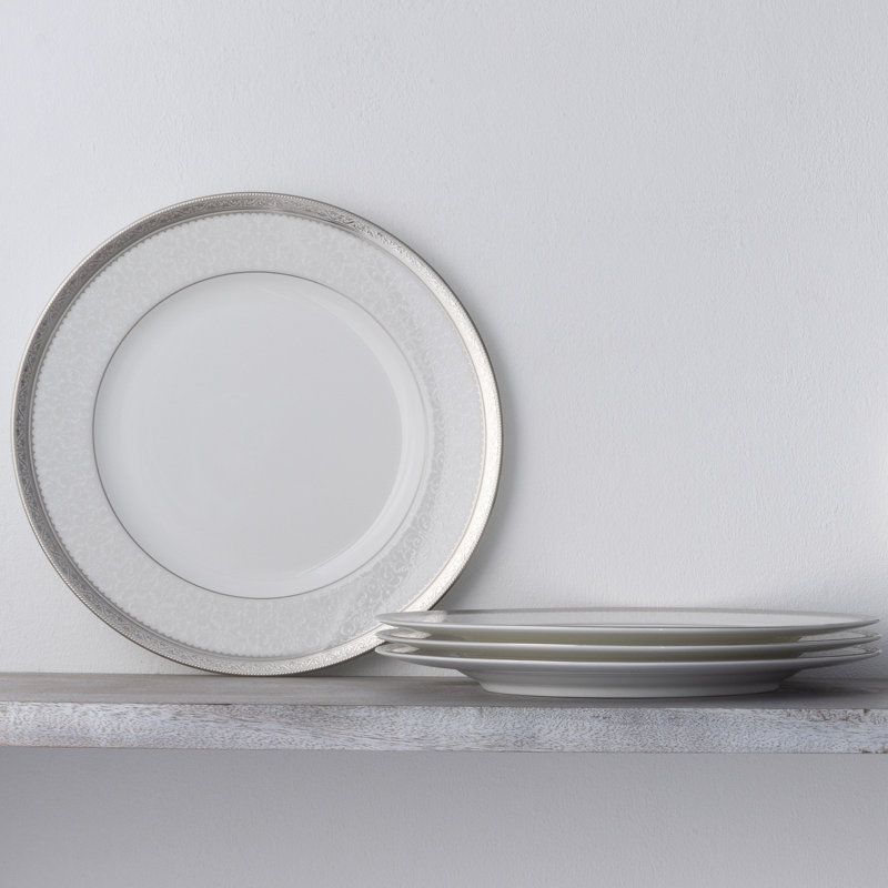 Noritake Odessa Dinner Plates, 10.5", Platinum