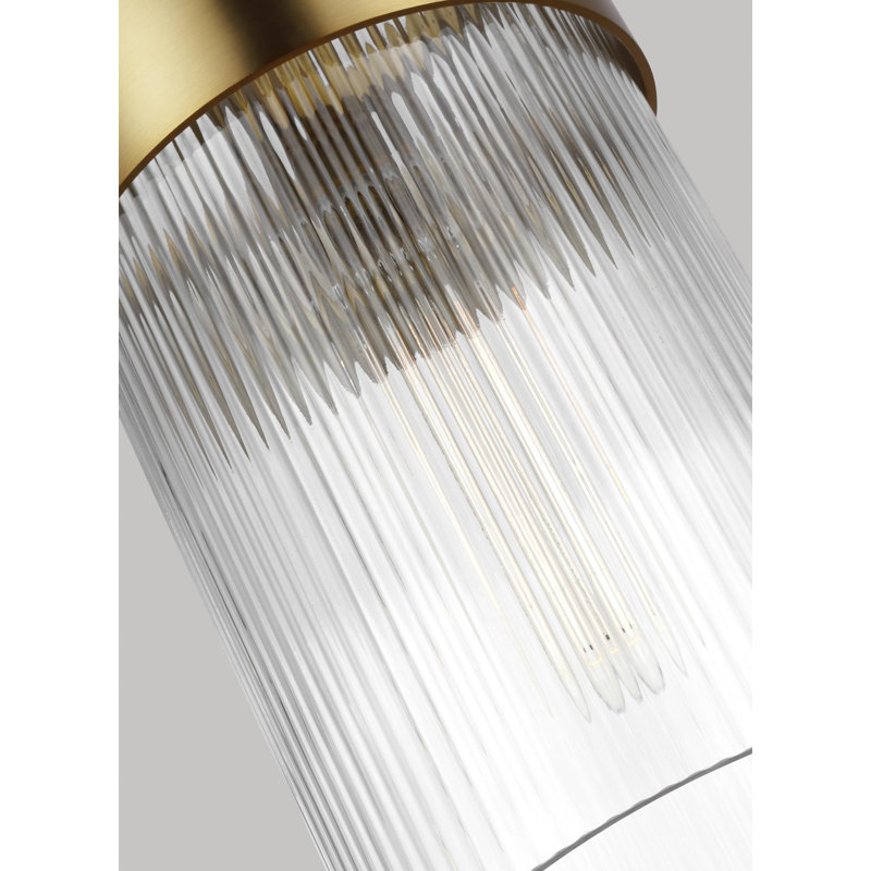Geneva 1 - Light Pendant, Burnished Brass, 13.75" H x 7" W x 7" D