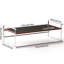 Table basse Rio, design Bauhaus pour petits appartements, bois massif rétro avec acier inoxydable, multifonctionnel et peu encombrant