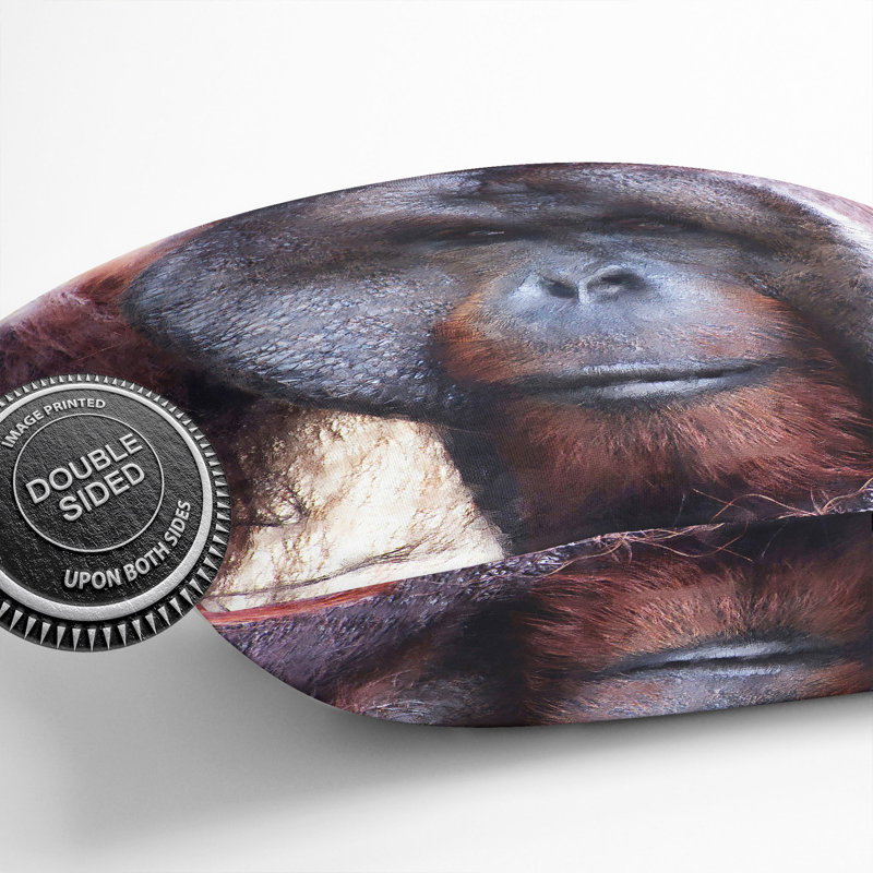 Orangutan Monkey Vol.2 Painting Square Throw Cushion, 40cm H x 40cm W x 15cm D