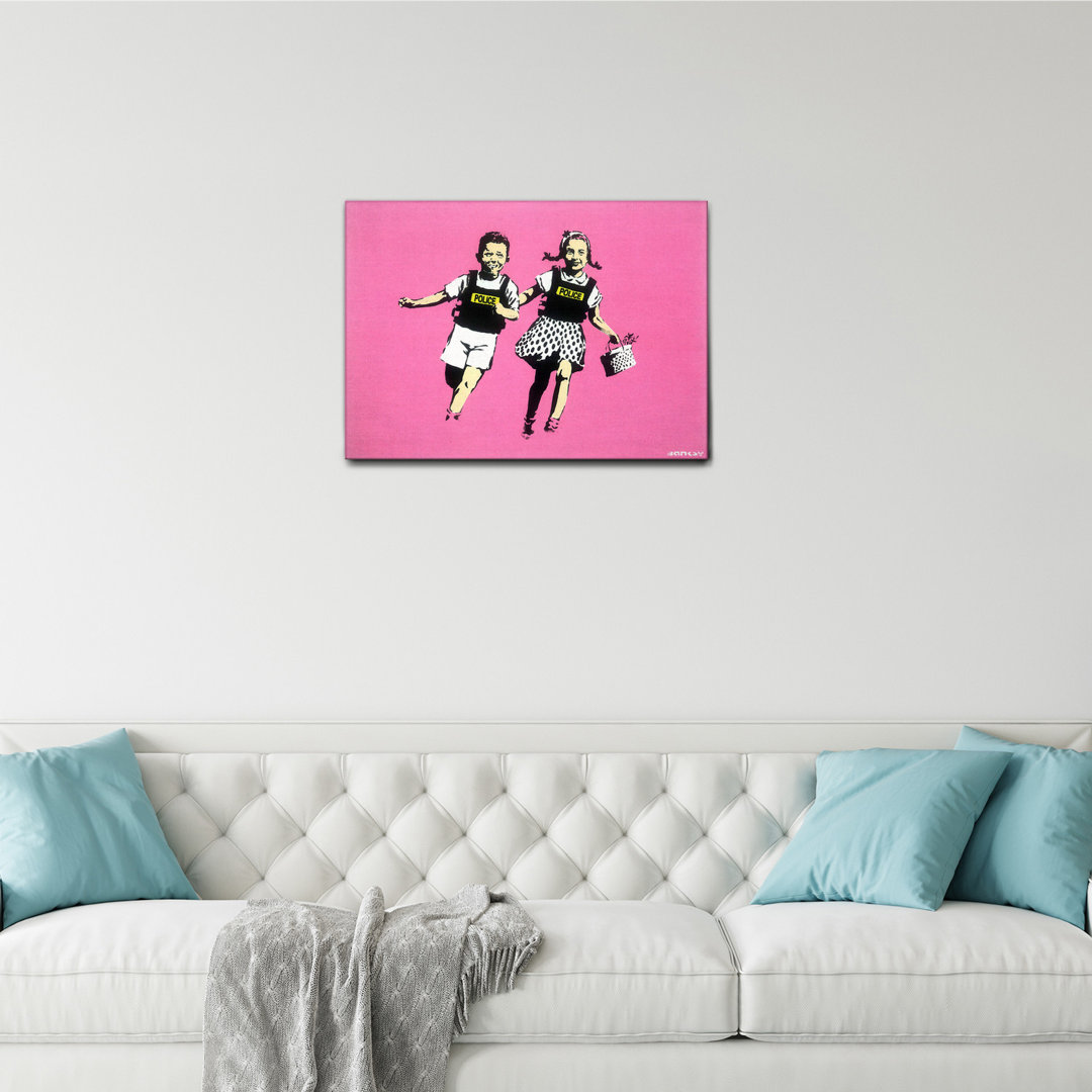 Grafikdruck Jack und Jill, Kinder der Polizei, Pink von Banksy