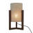 Minimalist Open Frame Walnut Wood Table Lamp, Cylinder Beige Linen Shade Modern Nightstand Lamp for Bedroom Living Room