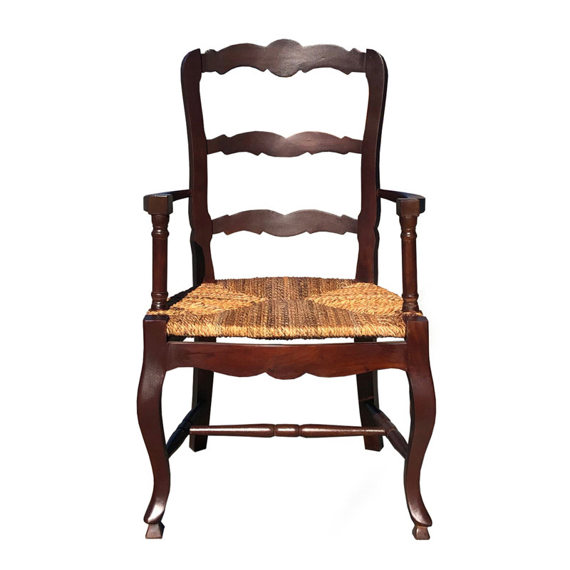 Chaise avec accoudoirs en osier