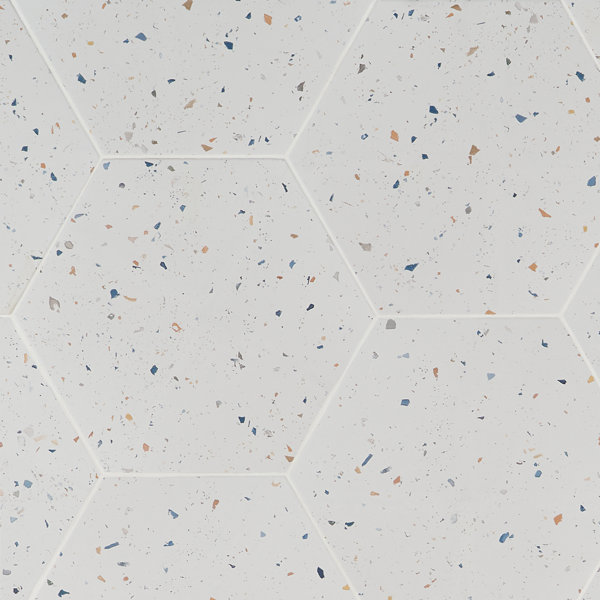 Firenze 13" x 15" Porcelain Hexagon Concrete Look Wall & Floor Tile (10.51 Sq. Ft. / Case)