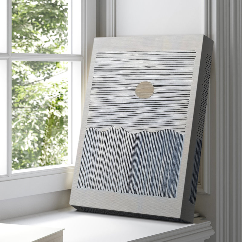 Toile tendue avec châssis abstrait D III - prêt à être accroché, H 27 po x l 18 po