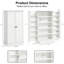 Armoire de cuisine avec 12 étagères à épices, 2 tablettes réglables et 2 portes-137379788