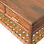 Console Regency tissée avec 4 tiroirs, fente ouverte, brun