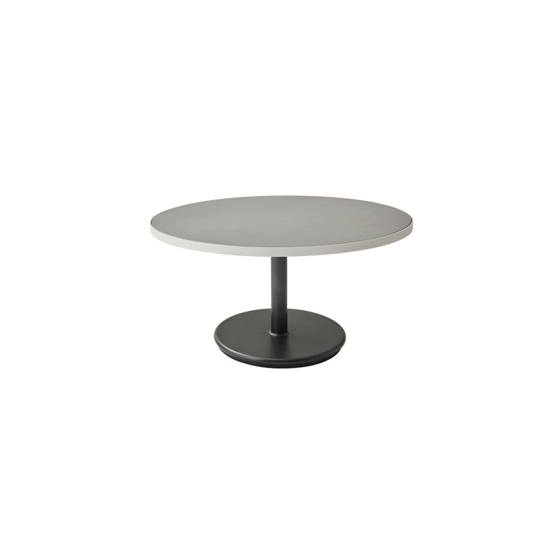 Go Outdoor Round, 15.8" H x 27.6" W x 27.6" D, Dark Gray, Black