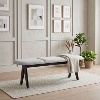 Banc rembourré avec confort moelleux à trois coussins et structure robuste