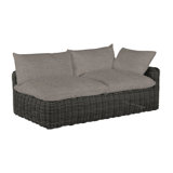 Montecito 75.25" Wide Outdoor Wicker Left Hand Facing Loveseat with Cushions