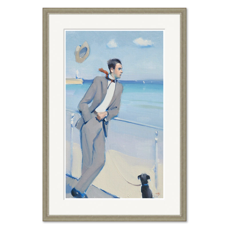 My Patient Friend Print, 38.25" H x 25.75" W, Silver Framed, White