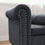 Chaise longue en velours avec rangement, coussin et garniture cloutée-75871880