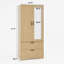 Armoire élégante et chic pour chambre à coucher avec tringle à vêtements suspendue à l'intérieur de l'armoire et tiroirs pour l'organisation du rangement