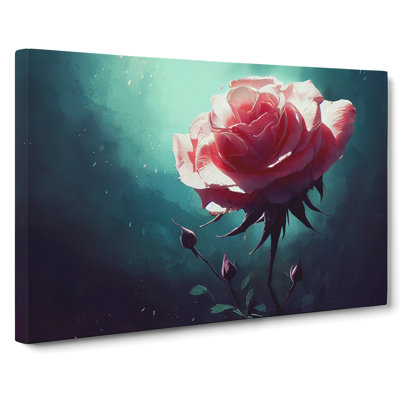Boundless Rose Flower - Wrapped Canvas Painting