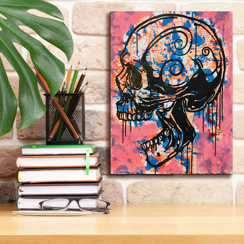 «Screaming Skull 1» par Dean Russo Studios, art mural sur toile, H 16 po x l 12 po x P 0,75 po
