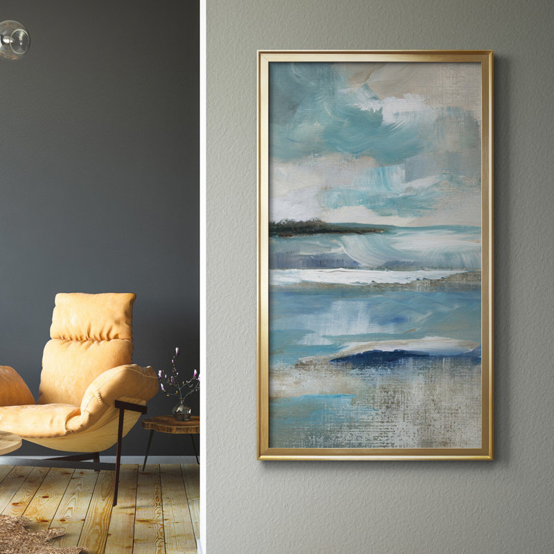 «Distant Drama I» - impression, Or, H 26,5 po x l 36,5 po x P 1,5 po