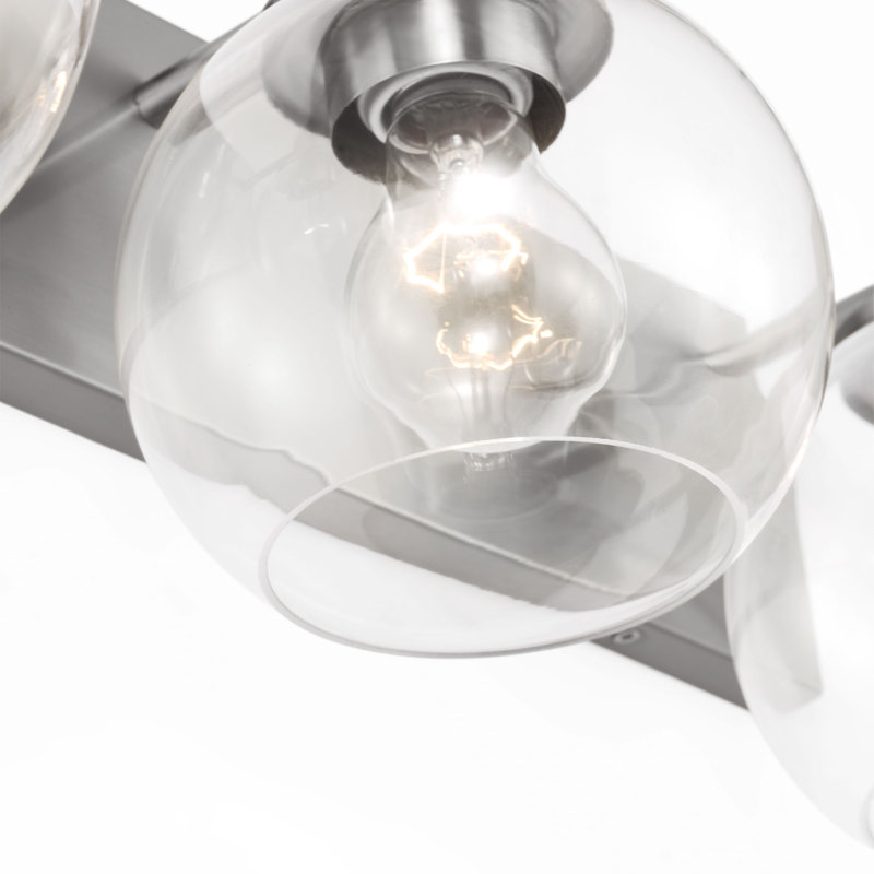 Grande baignoire Rito de Génération Lighting , H 7,125 po x l 23,125 po x P 7 po, Nickel brossé, Trois lumières