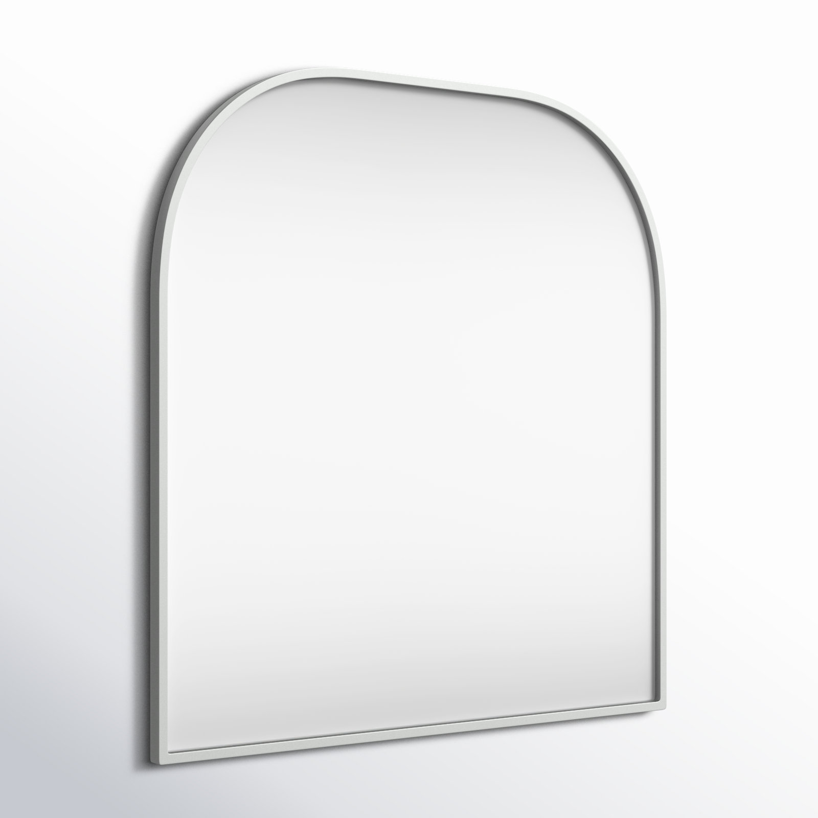 Sabine Metal Wide Arch Wall Mirror, Silver, 34" x 36"