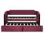 Twin Size Velvet Upholstered Daybed with Pop Up Trundle