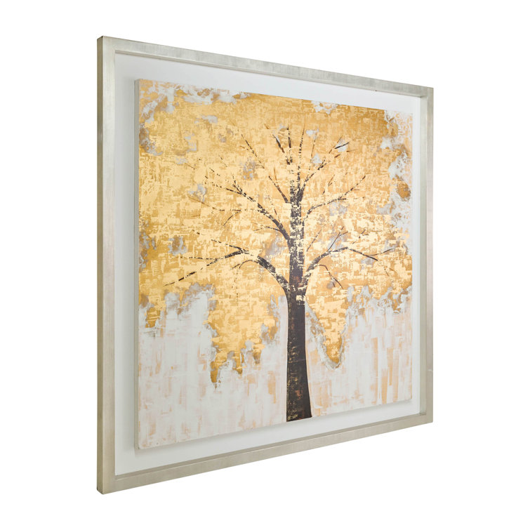 Decor Large Size Canvas Paintings Wall Art Gold Tree Painting Wall P