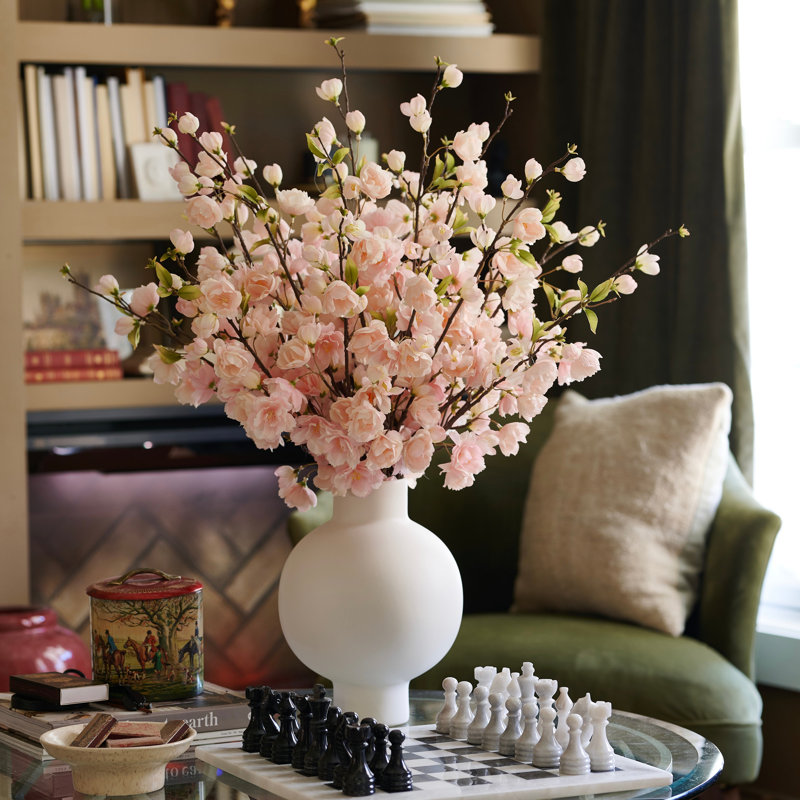 Cherry Blossom Floral Arrangement in Vase, 27" H x 21" W x 21" D