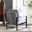 Chaise d'appoint classique classique Mid-Century avec structure carrée en métal durable-1164553887