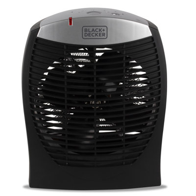 Black+decker Winter Ready Series 1500 Watt Electric Fan Compact Heater With E-saver Function In Black;plastic