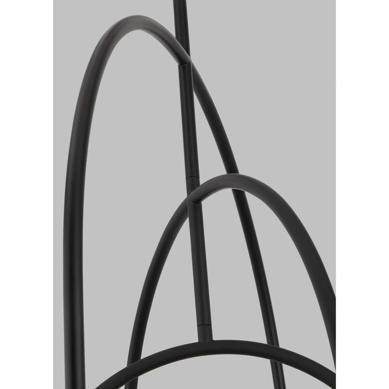 Calumn 6 - Light LED Chandelier, Nightshade Black