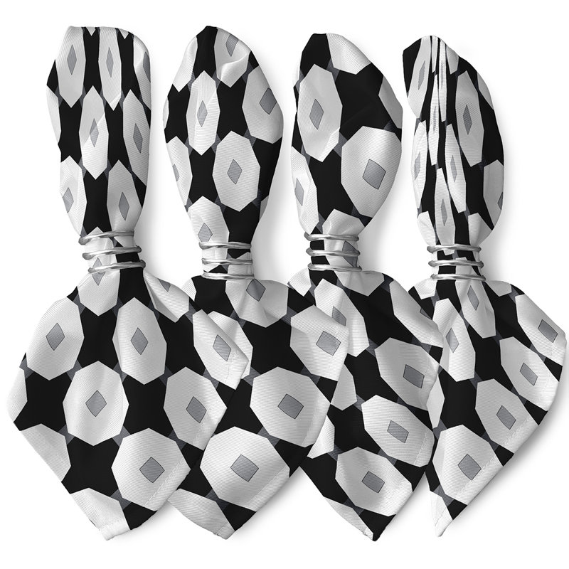 Ensemble de serviettes 4 pièces Ayasha, Noir