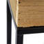 Ensemble de 2 boîtes en bois récupéré avec support en fer noir, L 11 x 11 x 29,5 po: 8,5 x 8,5 x 21,5