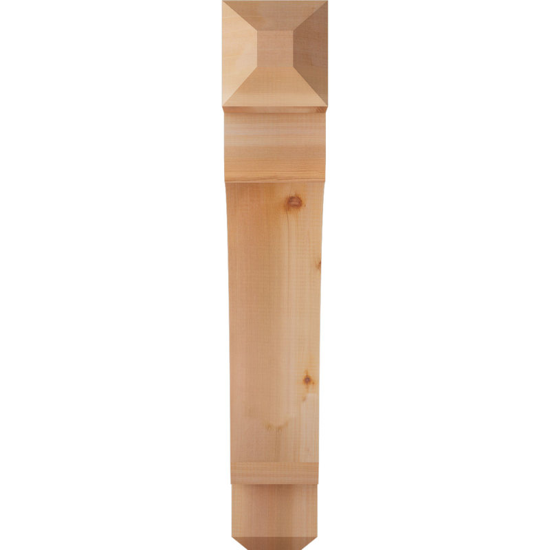 H Support en bois / corbeau, Western Red Cedar (Smooth), H 36 po x l 5,5 po x P 30 po