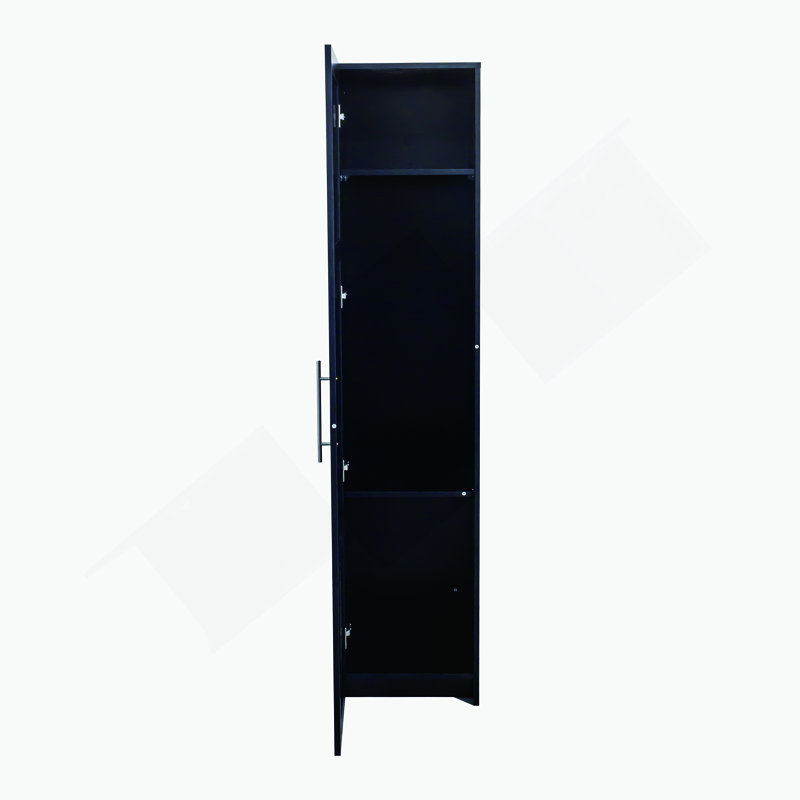 Armoire de rangement murale empilable, P 15,75 po x l 15,75 po x H 70,87 po, noire
