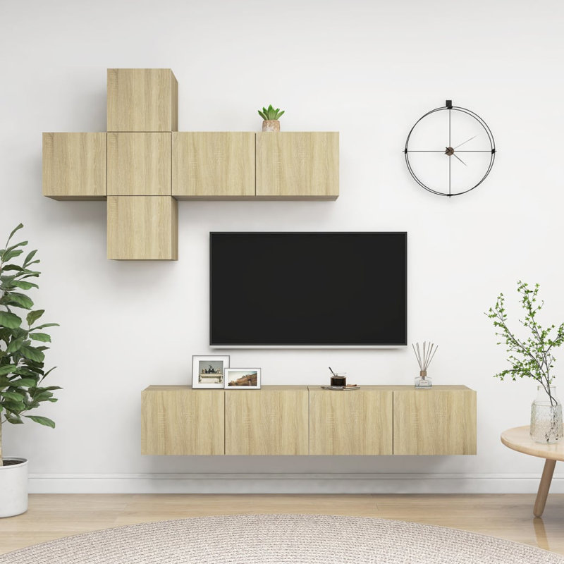 Azeema Unfinished Entertainment Centre for TVs up to 32", Sonoma Oak
