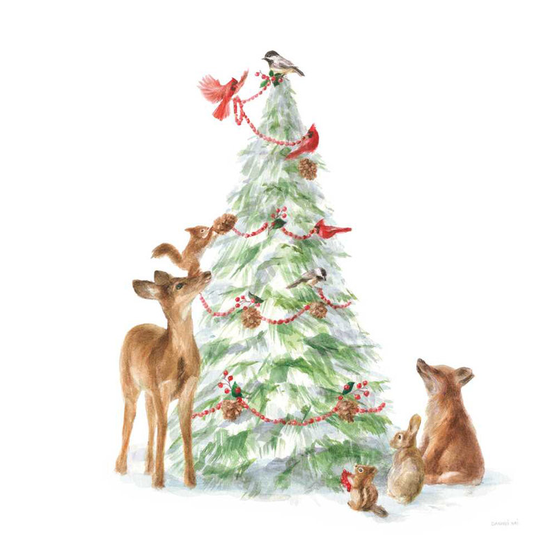 Woodland Celebration II sur fond blanc, H 12 po x l 12 po x P 1,25 po
