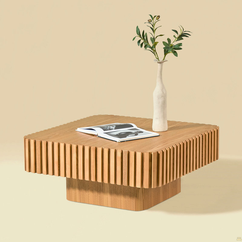 Table basse carrée 35,43 pouces Handcraft, Naturel