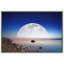 Lune côtière se levant au-dessus de l'océan, horizon, nature, photographie de paysage, art moderne, rustique-101090968-101090963