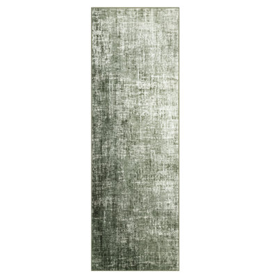 Abstract Faux Wool Washable Living Room Rug