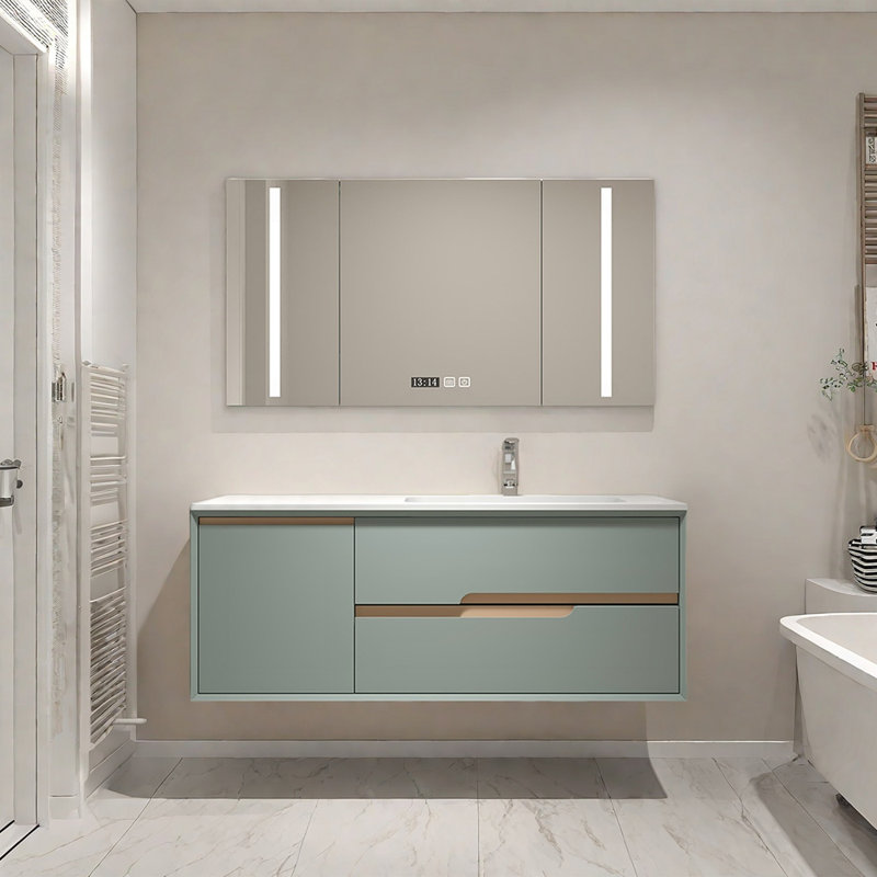 Nordic style simple bathroom cabinet, 55"