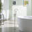Double Handle Floor Mounted Freestanding Tub Filler Faucet with Handshower-74708625