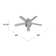 46" Anslee 5 - Blade LED Flush Mount Ceiling Fan with Pull Chain and Light Kit Included