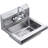 Wall Mount Hand Basin, 17 X 12.8 Inch, Stainless Steel, 360 Rotatable Faucet, Basket Strainer, Easy To Assemble, Commercial Sink, With Drainage, Rust-, High