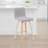 Biance Modern Swivel Counter Height or Bar Height Stool with Upholstered Seat and Wood Frame-114575431-114575427-114575434