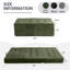 Matelas pliable en trois parties de 15 cm en mousse à mémoire de forme, matelas de sol en fausse fourrure avec poignée-587683091-587683182