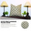 Coussin décoratif en lin imprimé à la main à motif de blocs de feuilles de Betal pour canapé, canapé et décoration intérieure-101758857