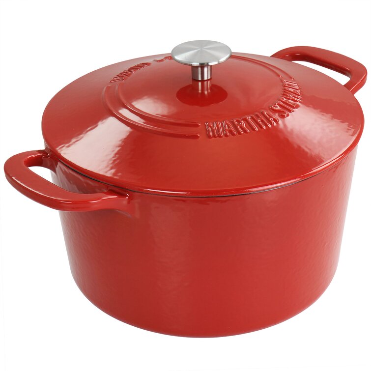 Enameled Cast Iron Dutch Oven, 4 Quart Enamel Dutch Oven Cast Iron Pot With  Lid, Suitable For Variety Stovetops,Coral Red